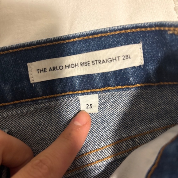 Denim Forum “Arlo” High Rise Straight Jeans – Size 25 (28L) - Picture 3 of 4